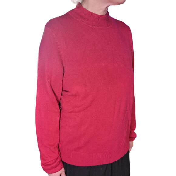 NWT Sag Harbor Fuzzy Knit Sweater XL Hot Pink Magenta Soft Cozy Cottagecore - Picture 8 of 12